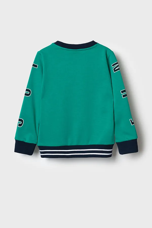 Толстовка трикотажная для мальчиков PLAYTODAY, зеленый - фото 2