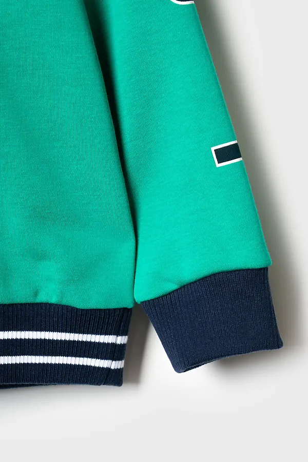 Толстовка трикотажная для мальчиков PLAYTODAY, зеленый - фото 2