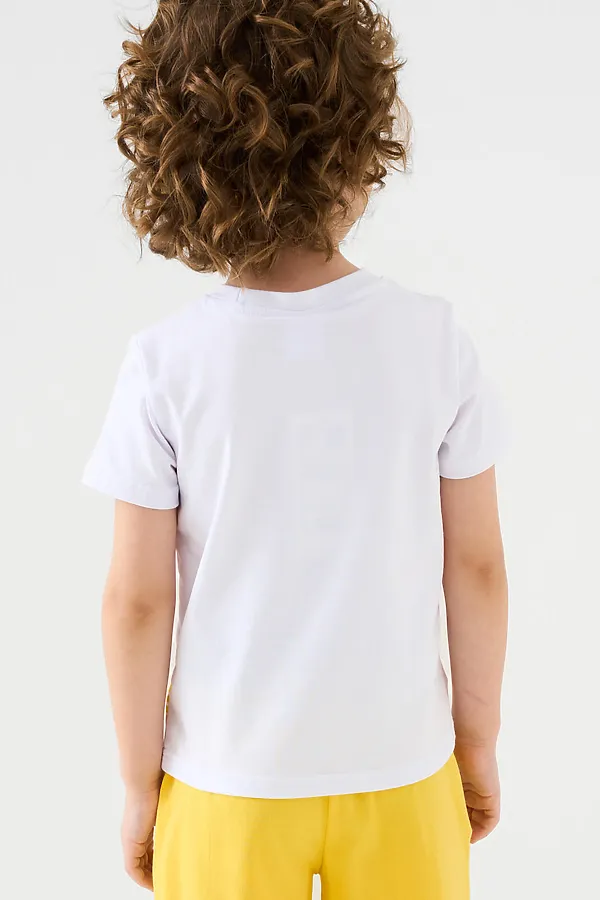 Фуфайка трикотажная для мальчиков (футболка) PLAYTODAY, белый - фото 2