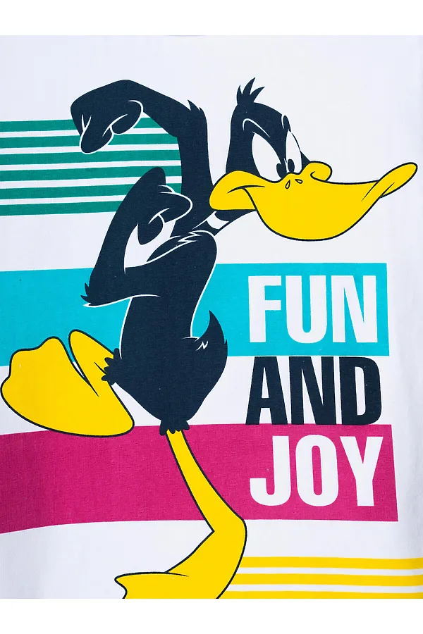 Фуфайка трикотажная для мальчиков (футболка) PLAYTODAY, белый - фото 2