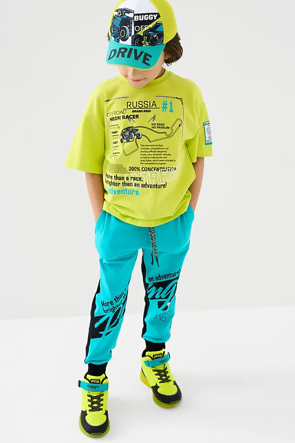 Фуфайка трикотажная для мальчиков (футболка) PLAYTODAY, светло-зеленый - фото 2