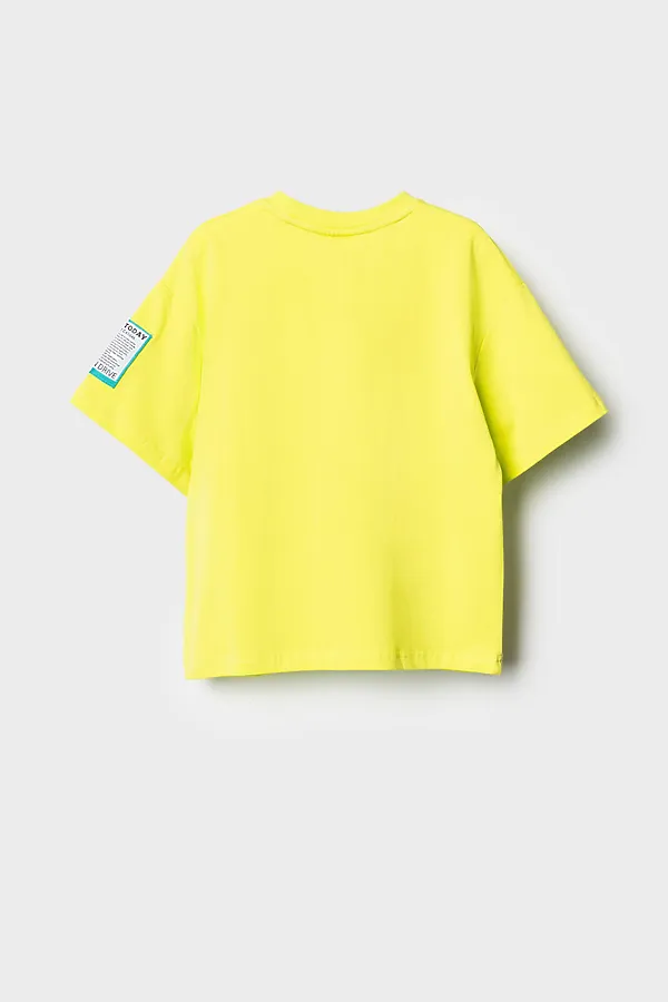 Фуфайка трикотажная для мальчиков (футболка) PLAYTODAY, светло-зеленый - фото 2