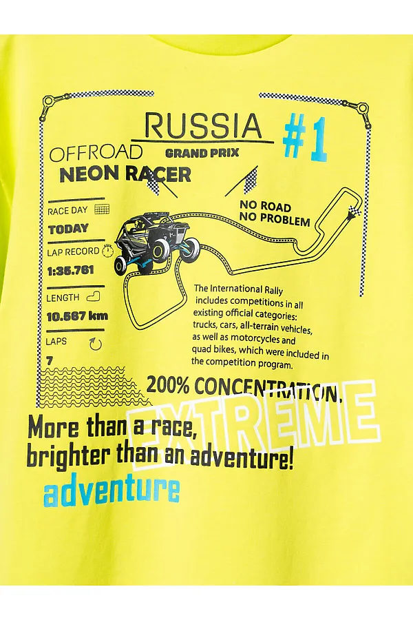 Фуфайка трикотажная для мальчиков (футболка) PLAYTODAY, светло-зеленый - фото 2