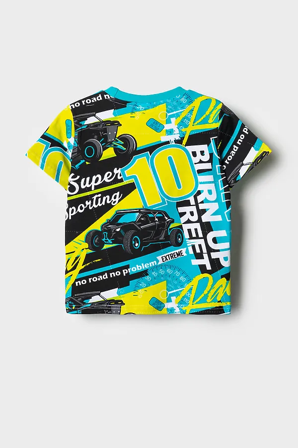 Фуфайка трикотажная для мальчиков (футболка) PLAYTODAY, разноцветный - фото 2