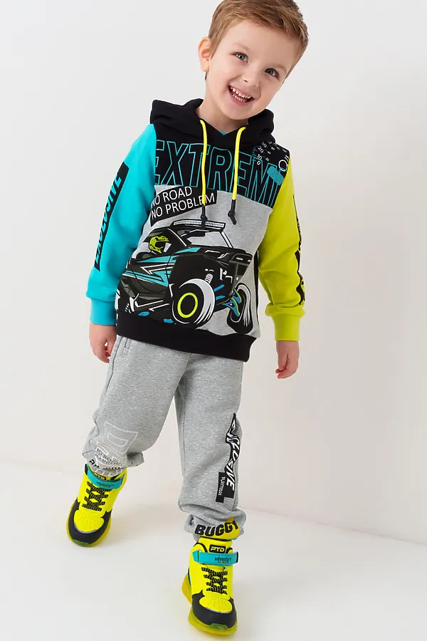 Толстовка трикотажная для мальчиков PLAYTODAY, разноцветный - фото 2