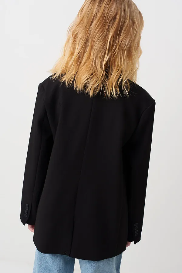 Жакет текстильный для девочек PLAYTODAY, черный - фото 2