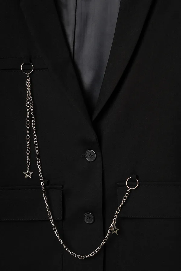 Жакет текстильный для девочек PLAYTODAY, черный - фото 2