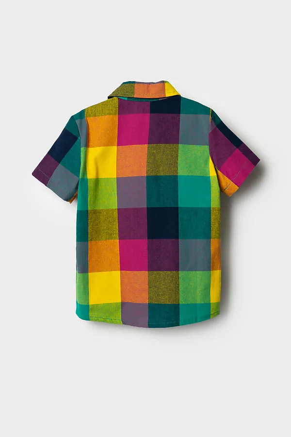Рубашка текстильная для мальчиков PLAYTODAY, разноцветный - фото 2