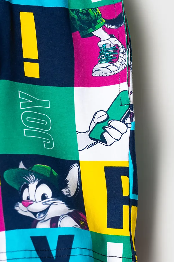 Комплект трикотажный для мальчиков: фуфайка (футболка), шорты PLAYTODAY, разноцветный - фото 2