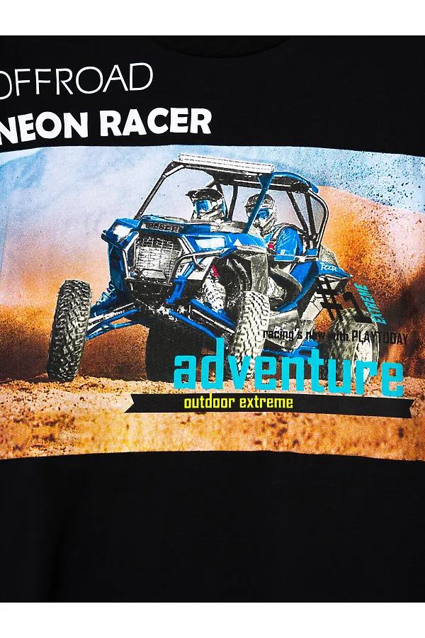 Комплект трикотажный для мальчиков: фуфайка (футболка), брюки PLAYTODAY, черный,белый - фото 2