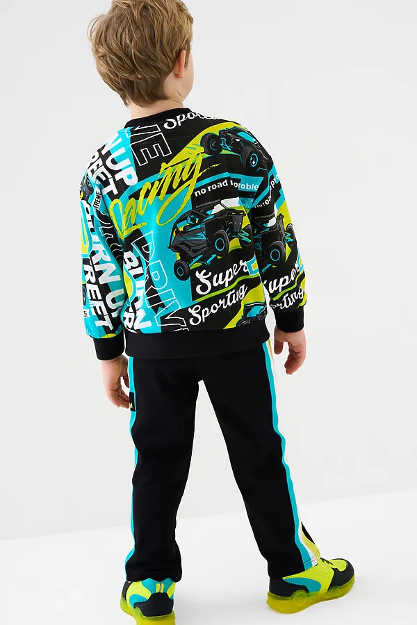 Комплект трикотажный для мальчиков: толстовка, брюки PLAYTODAY, разноцветный - фото 2