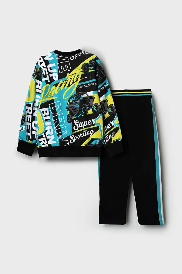 Комплект трикотажный для мальчиков: толстовка, брюки PLAYTODAY, разноцветный - фото 2