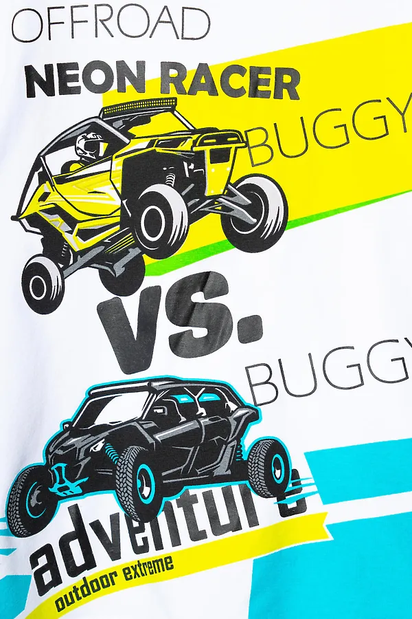 Комплект трикотажный для мальчиков: фуфайка (футболка), шорты PLAYTODAY, белый,светло-зеленый - фото 2