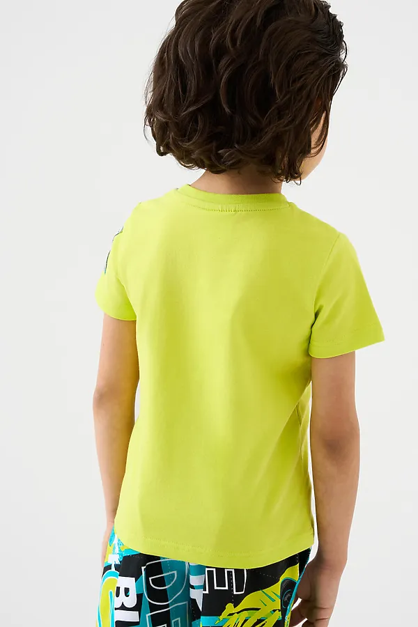 Комплект трикотажный для мальчиков: фуфайка (футболка), шорты PLAYTODAY, разноцветный - фото 2