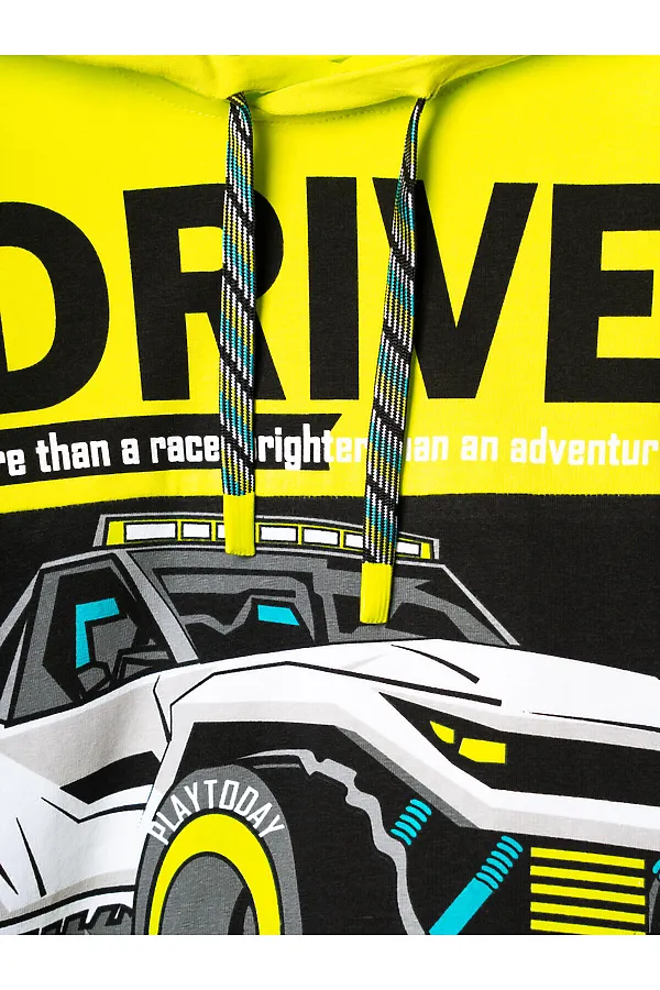 Комплект трикотажный для мальчиков: фуфайка (футболка), шорты PLAYTODAY, белый,светло-зеленый - фото 2