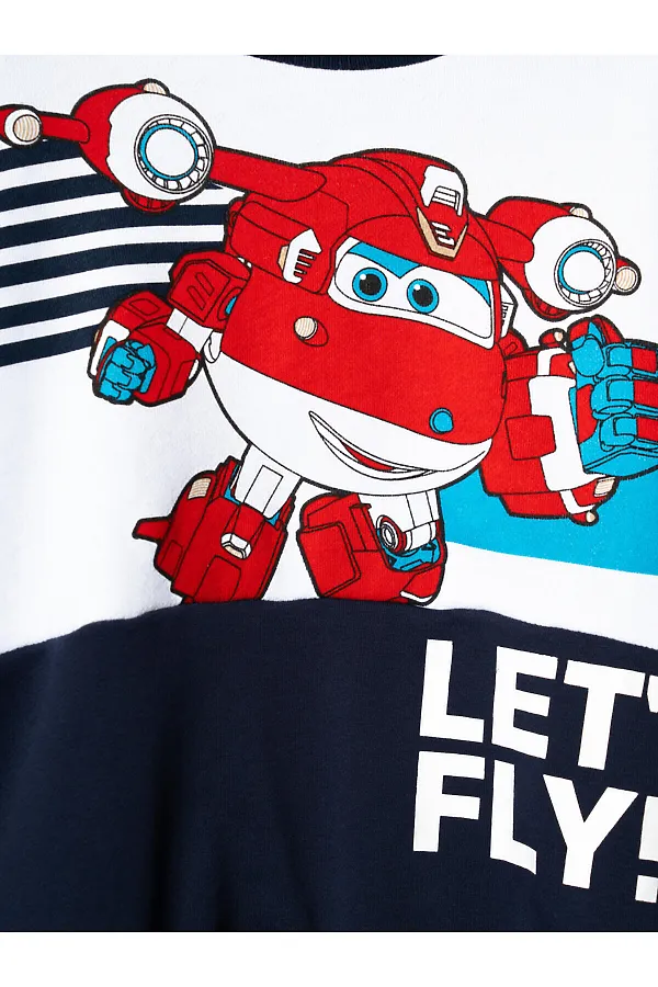 Толстовка трикотажная для мальчиков PLAYTODAY, белый,тёмно-синий - фото 2