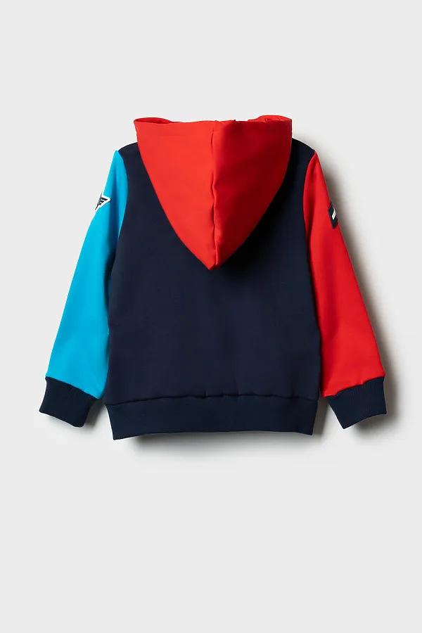 Толстовка трикотажная для мальчиков PLAYTODAY, тёмно-синий,ярко-синий,красный - фото 2