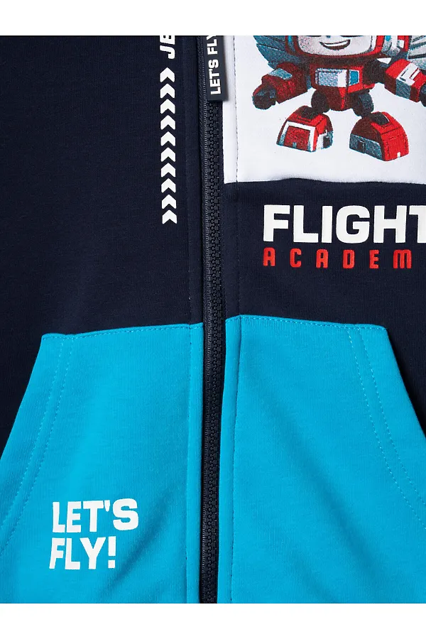 Толстовка трикотажная для мальчиков PLAYTODAY, тёмно-синий,ярко-синий,красный - фото 2