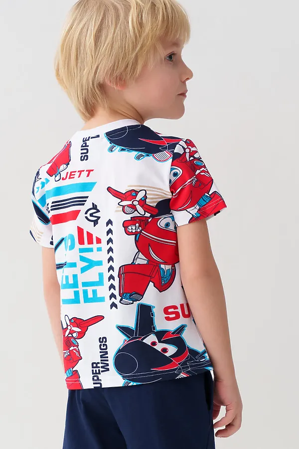 Фуфайка трикотажная для мальчиков (футболка) PLAYTODAY, разноцветный - фото 2