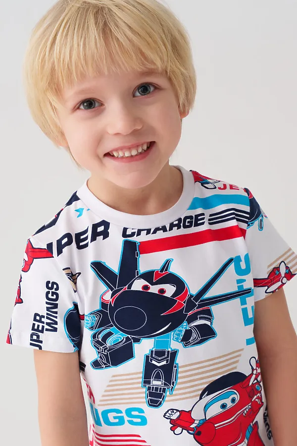 Фуфайка трикотажная для мальчиков (футболка) PLAYTODAY, разноцветный - фото 2