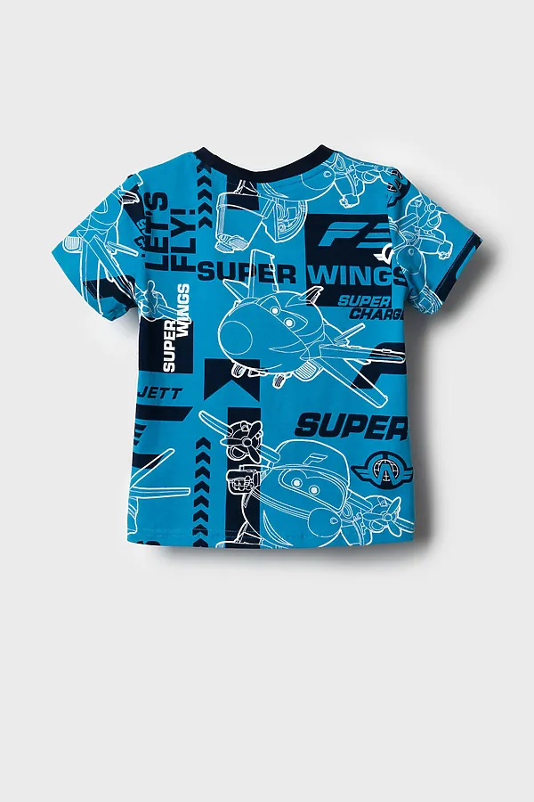 Фуфайка трикотажная для мальчиков (футболка) PLAYTODAY, белый,тёмно-синий,ярко-синий - фото 2