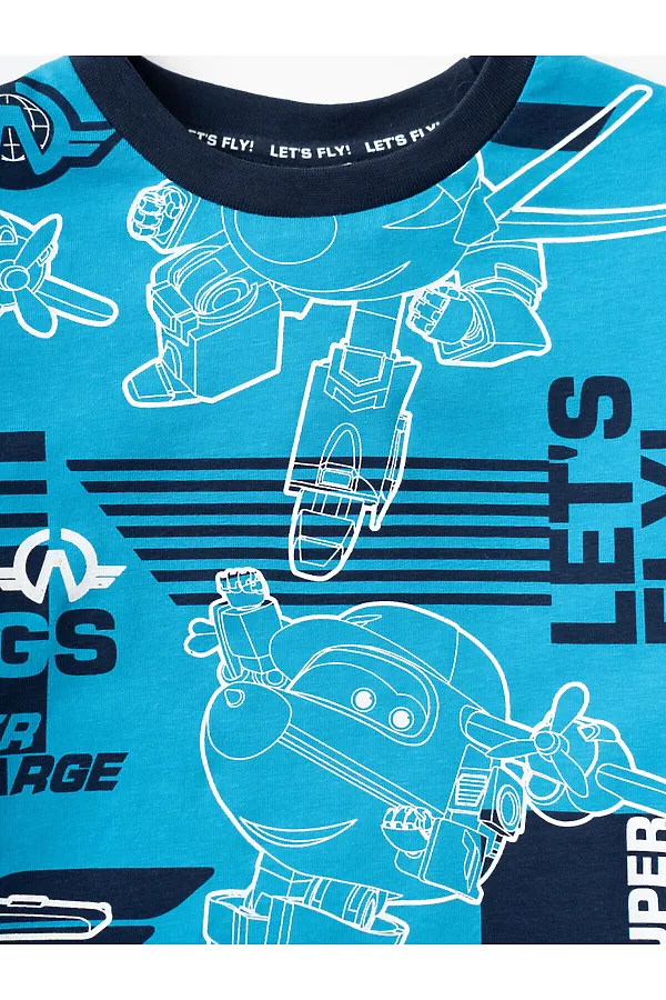 Фуфайка трикотажная для мальчиков (футболка) PLAYTODAY, белый,тёмно-синий,ярко-синий - фото 2