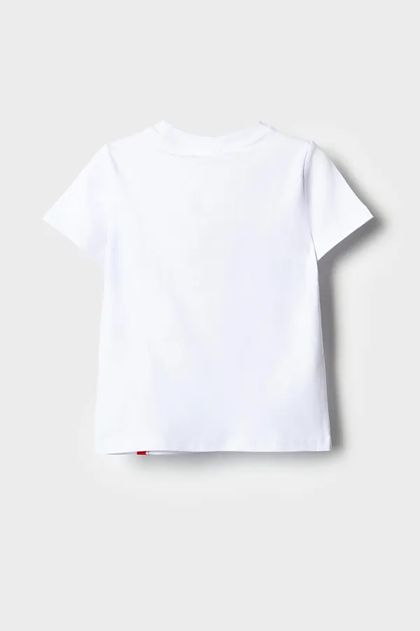 Фуфайка трикотажная для мальчиков (футболка) PLAYTODAY, белый - фото 2