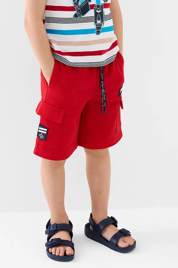 Шорты трикотажные для мальчиков PLAYTODAY, красный - фото 2