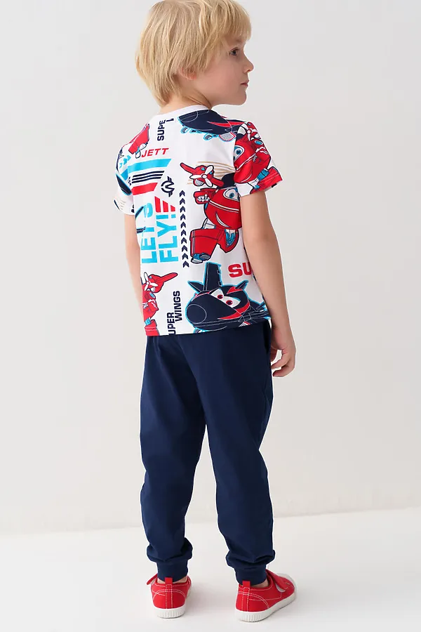 Брюки трикотажные для мальчиков, 2 пары в комплекте PLAYTODAY, тёмно-синий,ярко-синий - фото 2