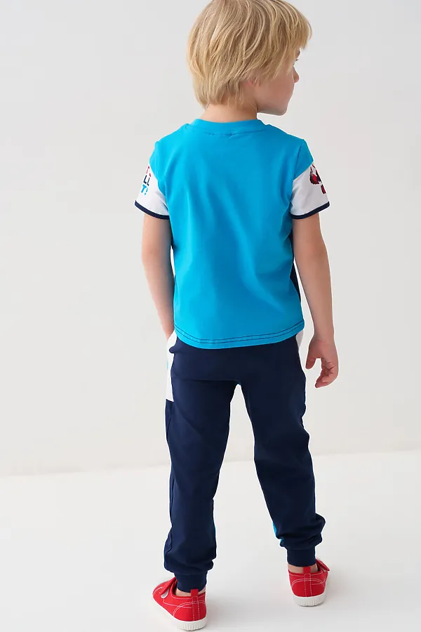 Брюки трикотажные для мальчиков, 2 пары в комплекте PLAYTODAY, тёмно-синий,ярко-синий - фото 2