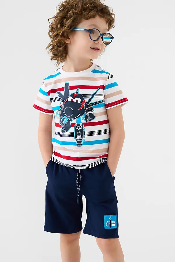 Шорты трикотажные для мальчиков, 2 шт в комплекте PLAYTODAY, тёмно-синий,ярко-синий - фото 2