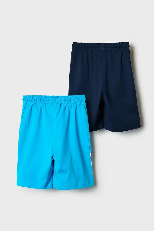 Шорты трикотажные для мальчиков, 2 шт в комплекте PLAYTODAY, тёмно-синий,ярко-синий - фото 2