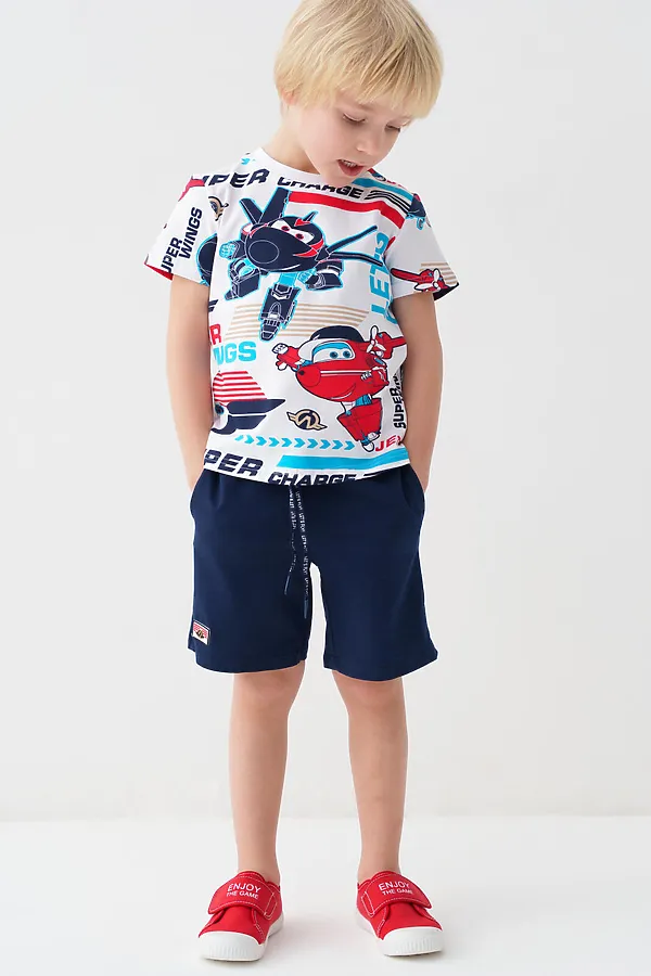 Шорты трикотажные для мальчиков, 2 шт в комплекте PLAYTODAY, разноцветный - фото 2