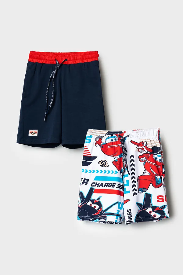 Шорты трикотажные для мальчиков, 2 шт в комплекте PLAYTODAY, разноцветный - фото 2