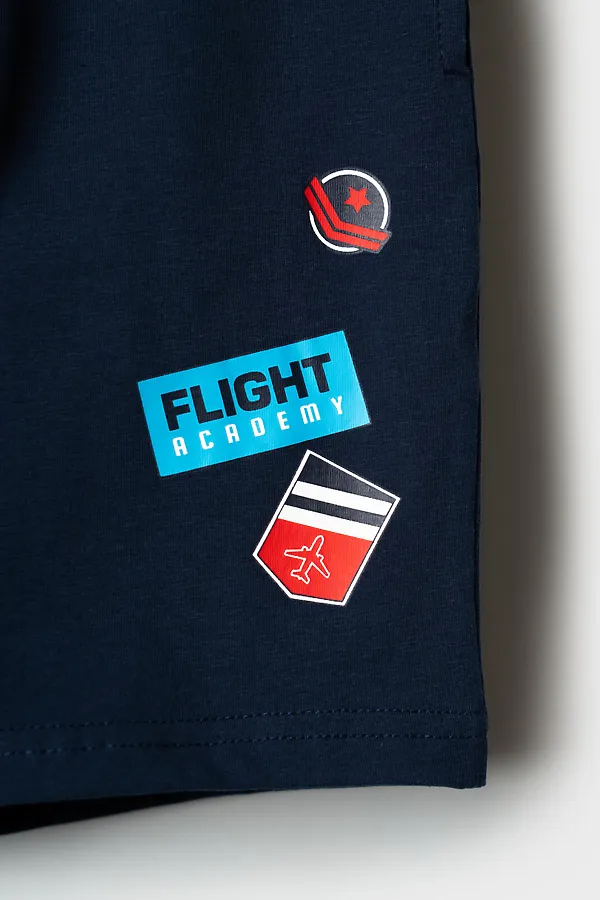 Шорты трикотажные для мальчиков, 2 шт в комплекте PLAYTODAY, тёмно-синий,бежевый - фото 2