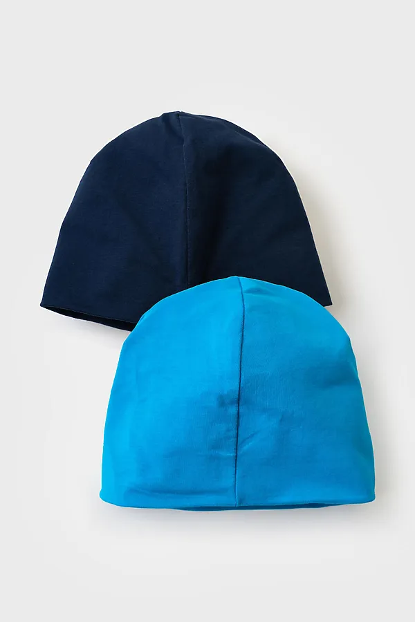 Шапка трикотажная для мальчиков, 2 шт в комплекте PLAYTODAY, тёмно-синий - фото 2