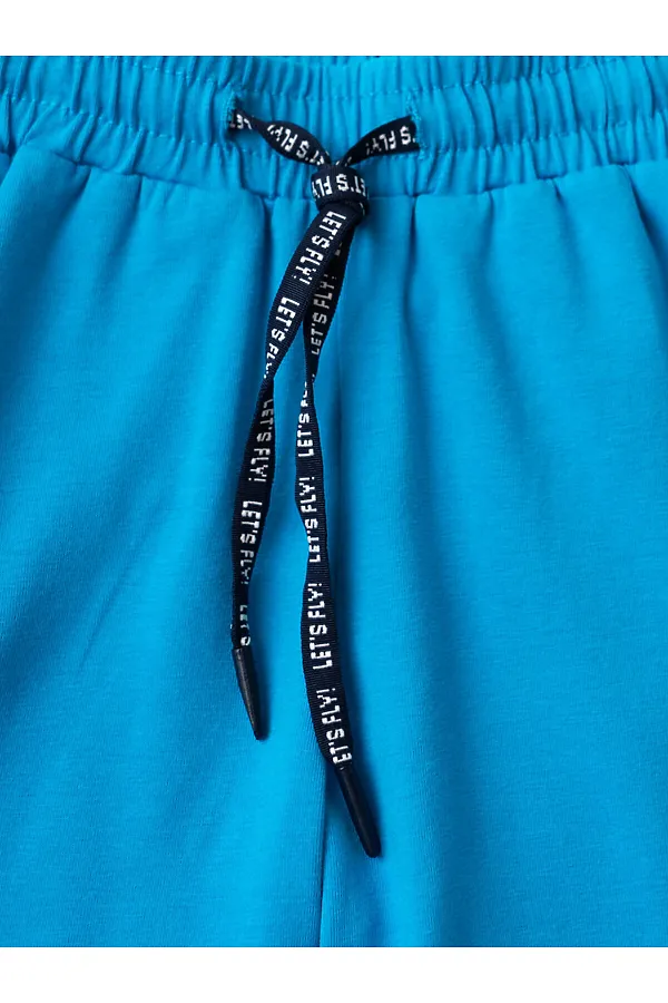 Комплект трикотажный для мальчиков: фуфайка (футболка), шорты PLAYTODAY, белый,ярко-синий - фото 2