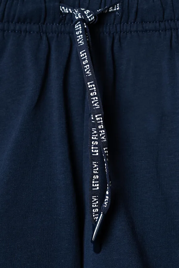 Комплект трикотажный для мальчиков: фуфайка (футболка), шорты PLAYTODAY, белый,тёмно-синий - фото 2