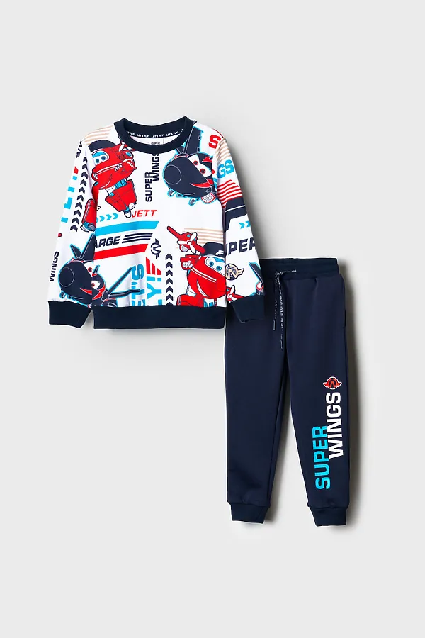 Комплект трикотажный для мальчиков: толстовка, брюки PLAYTODAY, разноцветный - фото 2