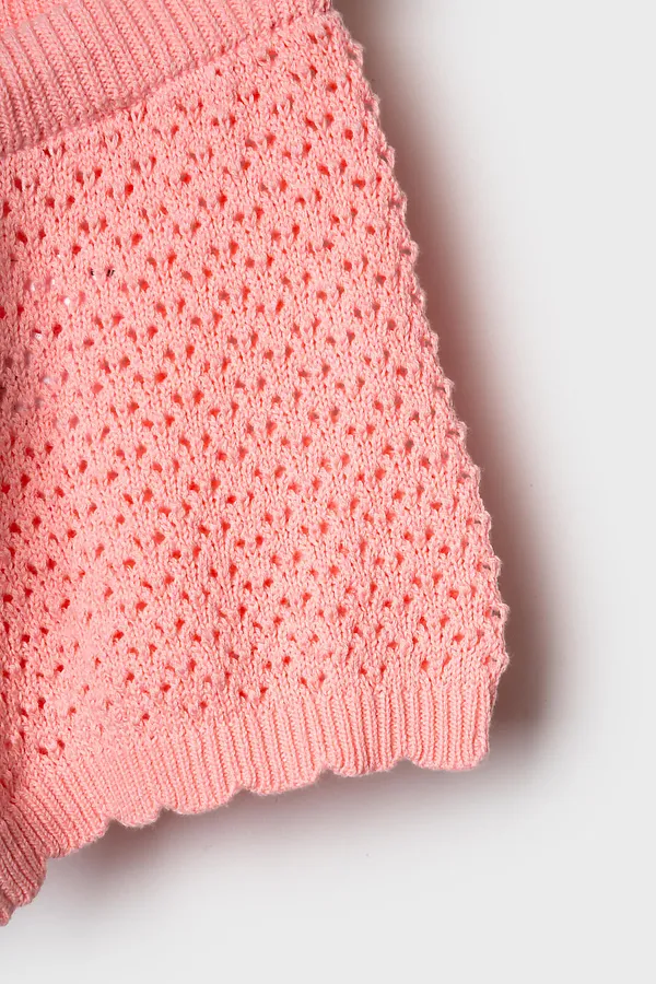 Комплект детский трикотажный для девочек: джемпер (футболка), шорты PLAYTODAY, светло-розовый - фото 2