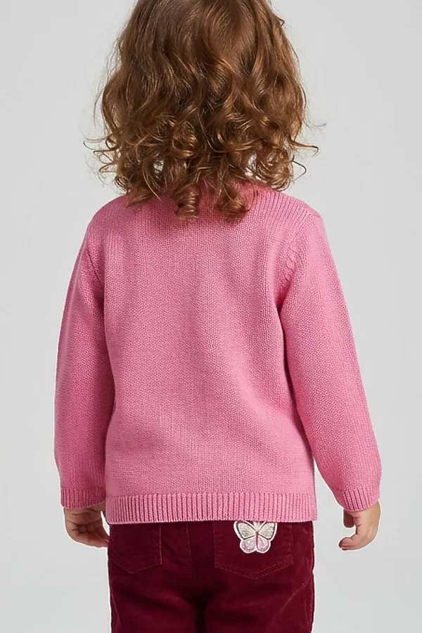 Джемпер детский трикотажный для девочек PLAYTODAY, розовый - фото 2