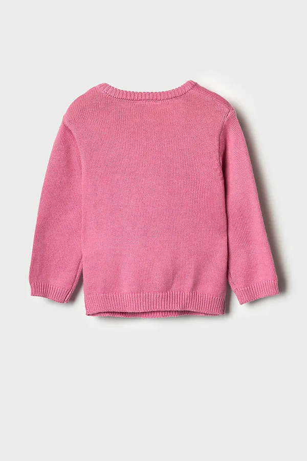 Джемпер детский трикотажный для девочек PLAYTODAY, розовый - фото 2