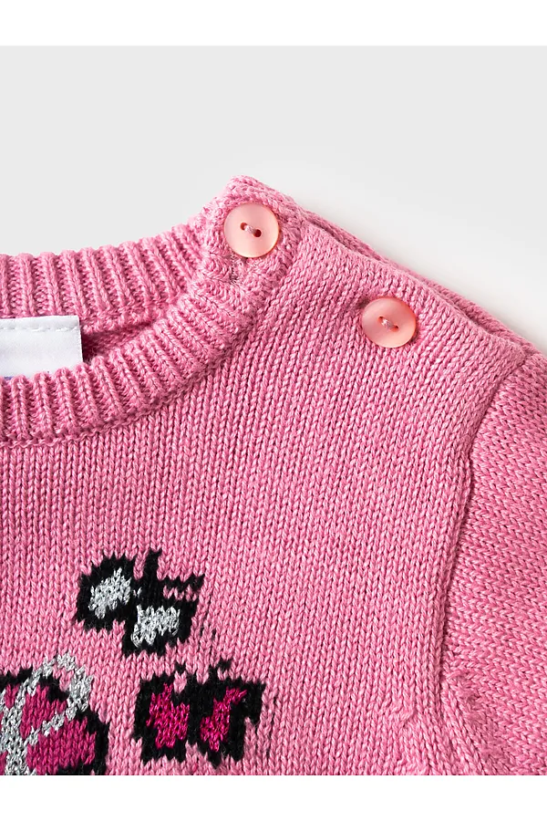 Джемпер детский трикотажный для девочек PLAYTODAY, розовый - фото 2