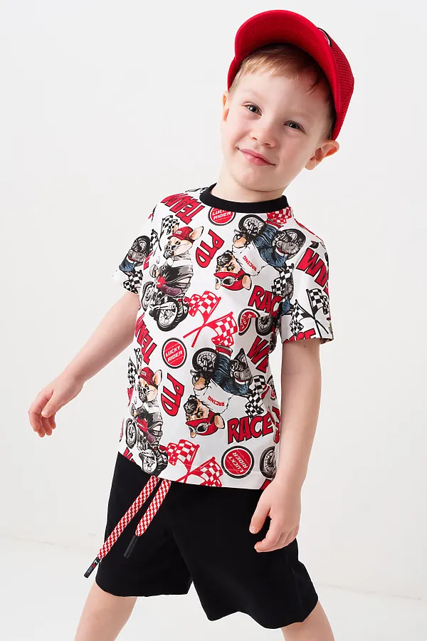 Кепка трикотажная для мальчиков PLAYTODAY, красный - фото 2