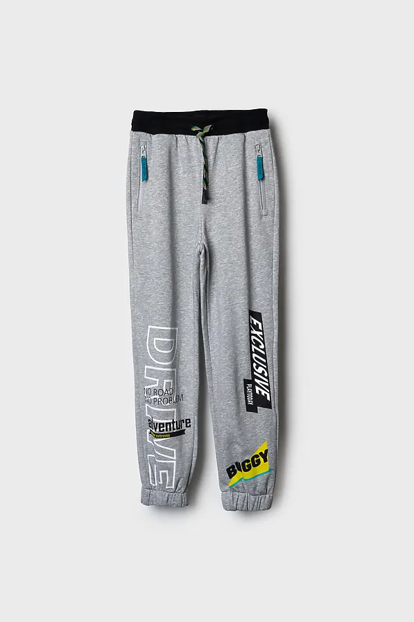 Брюки трикотажные для мальчиков PLAYTODAY, серый - фото 2