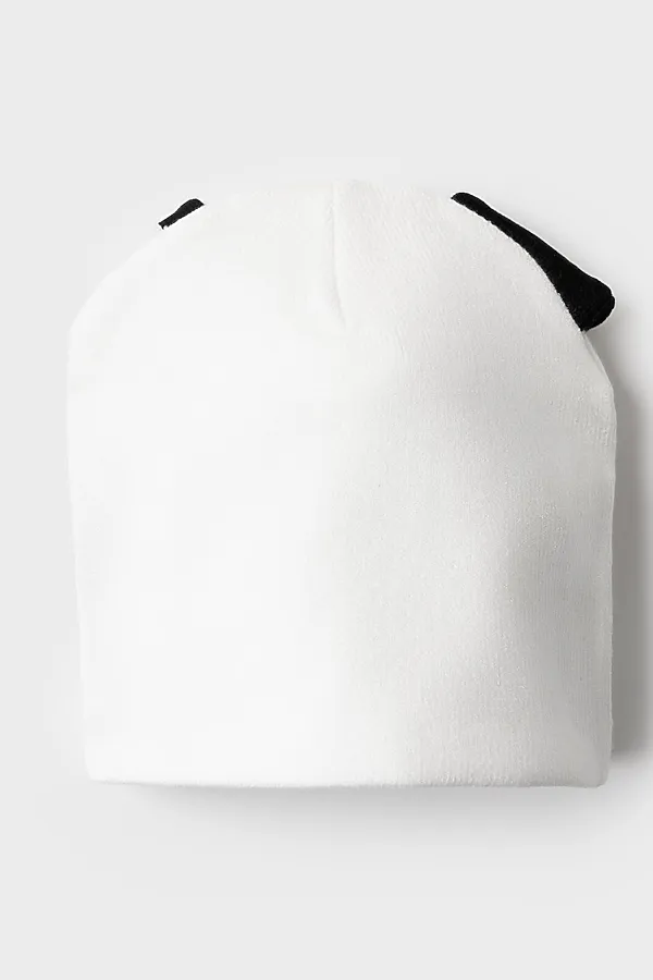 Шапка трикотажная для девочек PLAYTODAY, белый,черный - фото 2