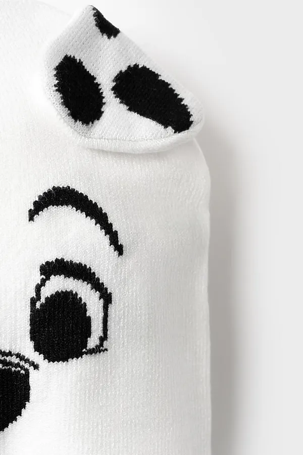 Шапка трикотажная для девочек PLAYTODAY, белый,черный - фото 2