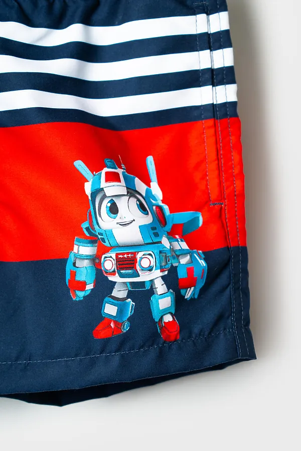 Шорты текстильные плавательные для мальчиков, длинные PLAYTODAY, разноцветный - фото 2