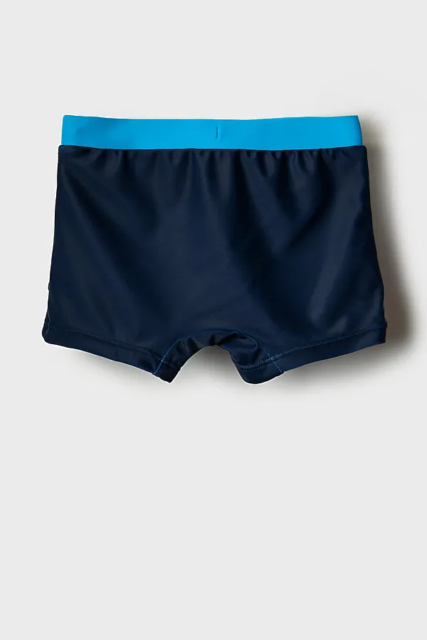 Плавки-шорты трикотажные для мальчиков, средней длины PLAYTODAY, тёмно-синий,ярко-синий - фото 2