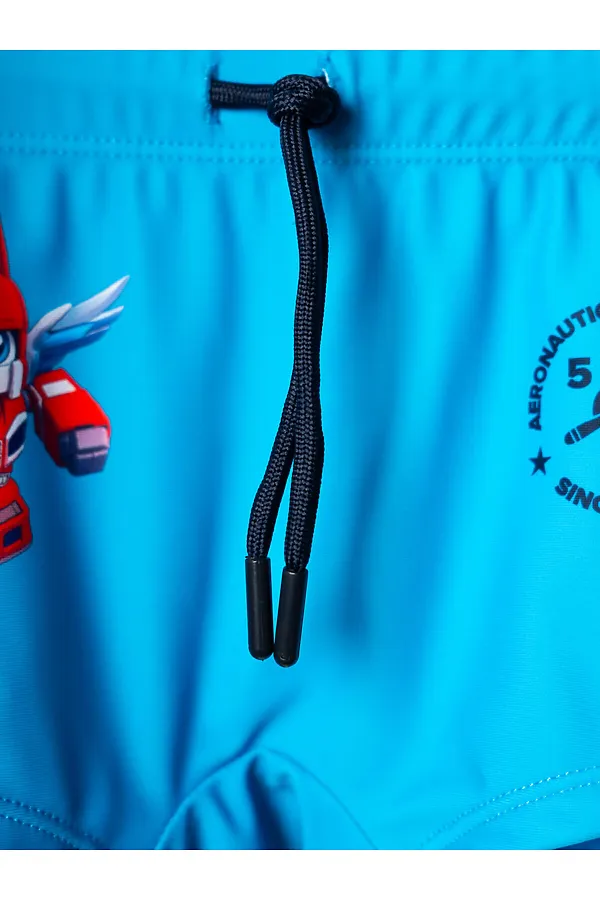 Плавки-шорты трикотажные для мальчиков, короткие PLAYTODAY, тёмно-синий,ярко-синий - фото 2